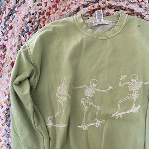 faded green project social crew neck